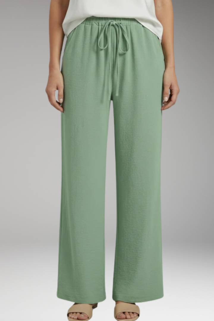 Women's Trousers with Elastic Waist and Pockets