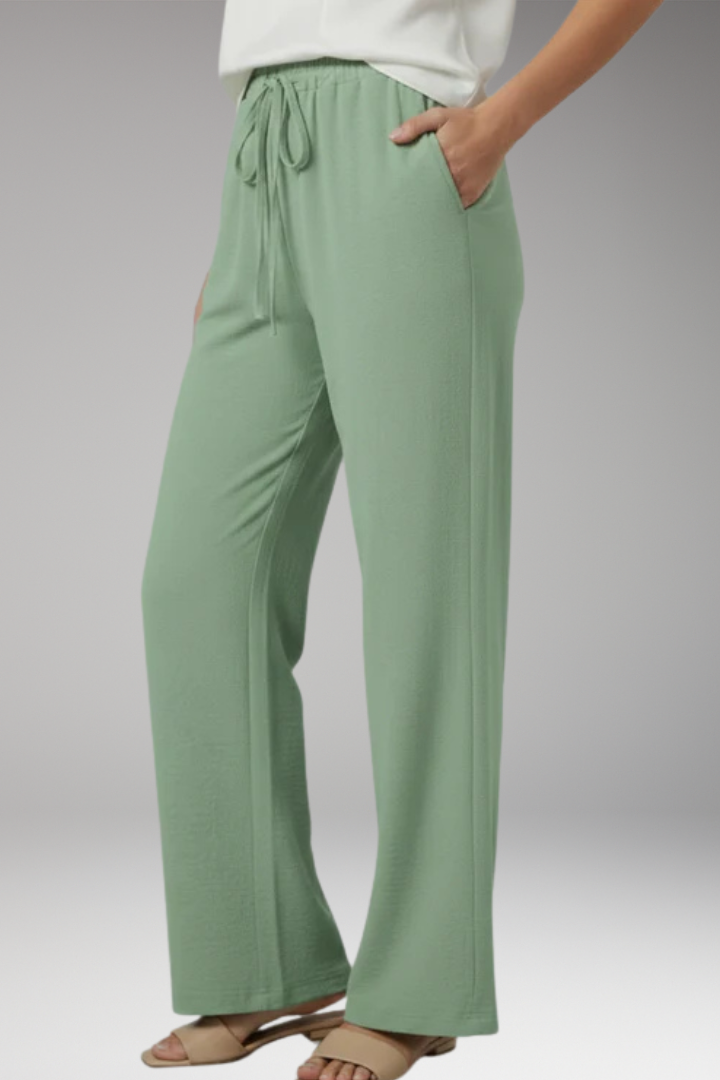Women's Trousers with Elastic Waist and Pockets