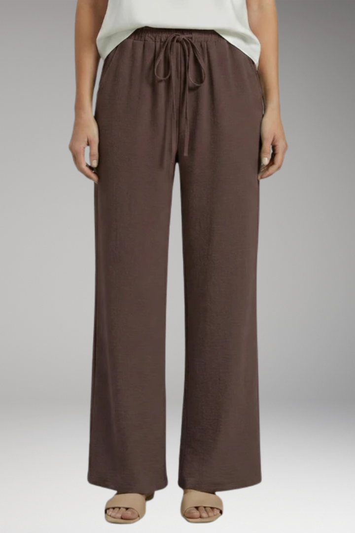Women's Trousers with Elastic Waist and Pockets