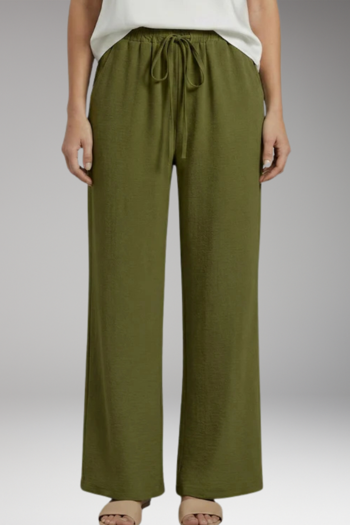 Women's Trousers with Elastic Waist and Pockets