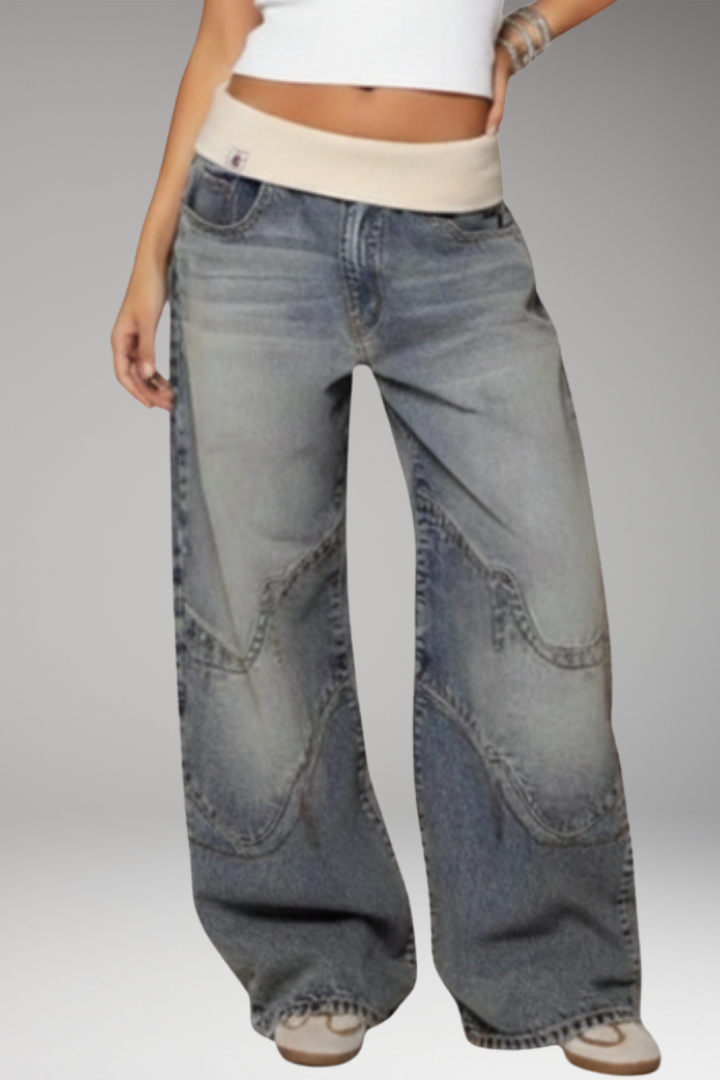 Women’s Trousers with Elastic Waist and Wide-Leg Silhouette