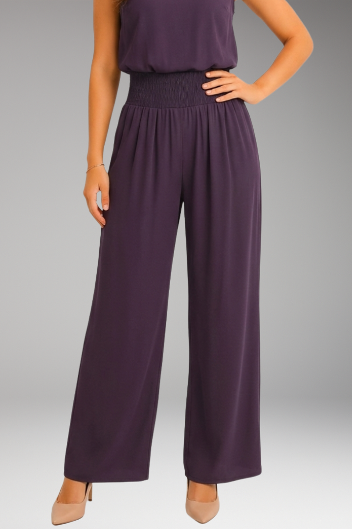 Women's Trousers with High Waist and Wide Legs