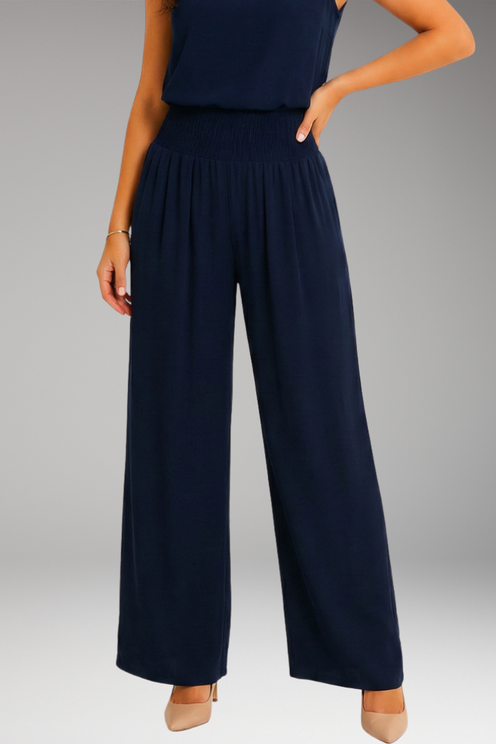 Women's Trousers with High Waist and Wide Legs