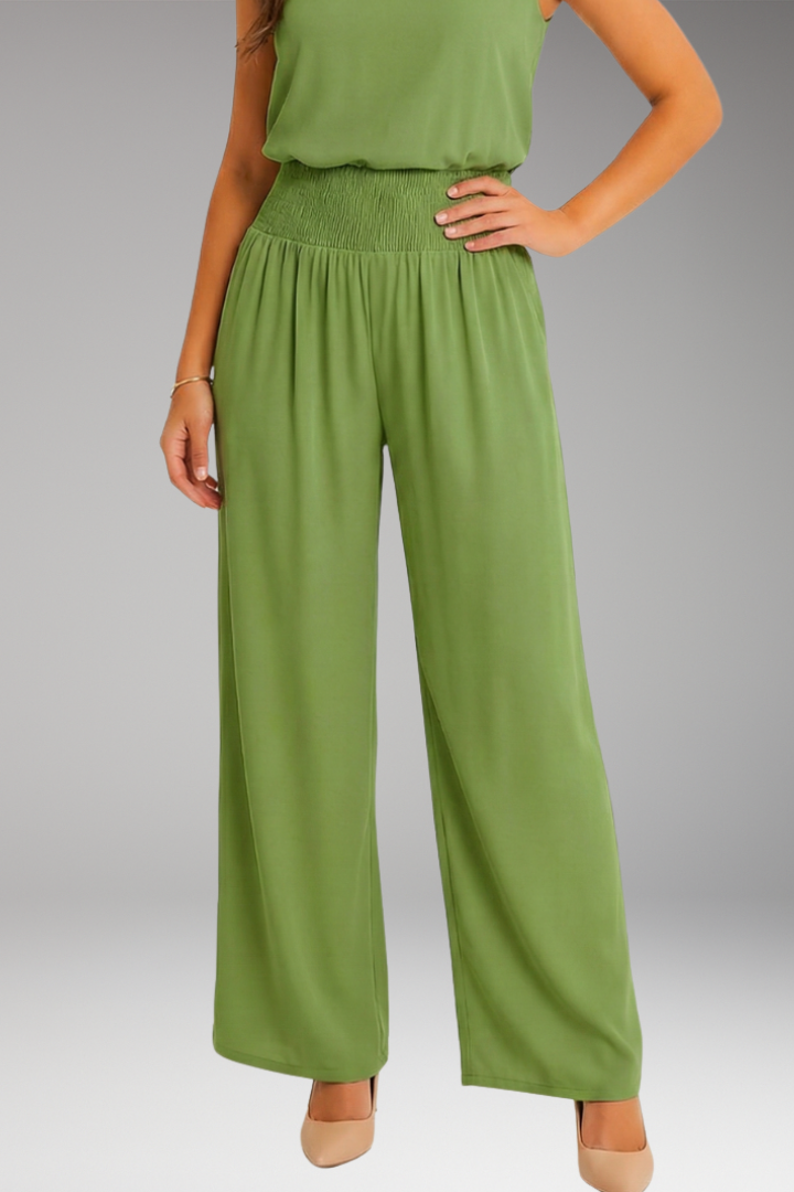 Women's Trousers with High Waist and Wide Legs