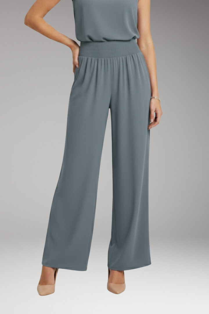 Women's Trousers with High Waist and Wide Legs