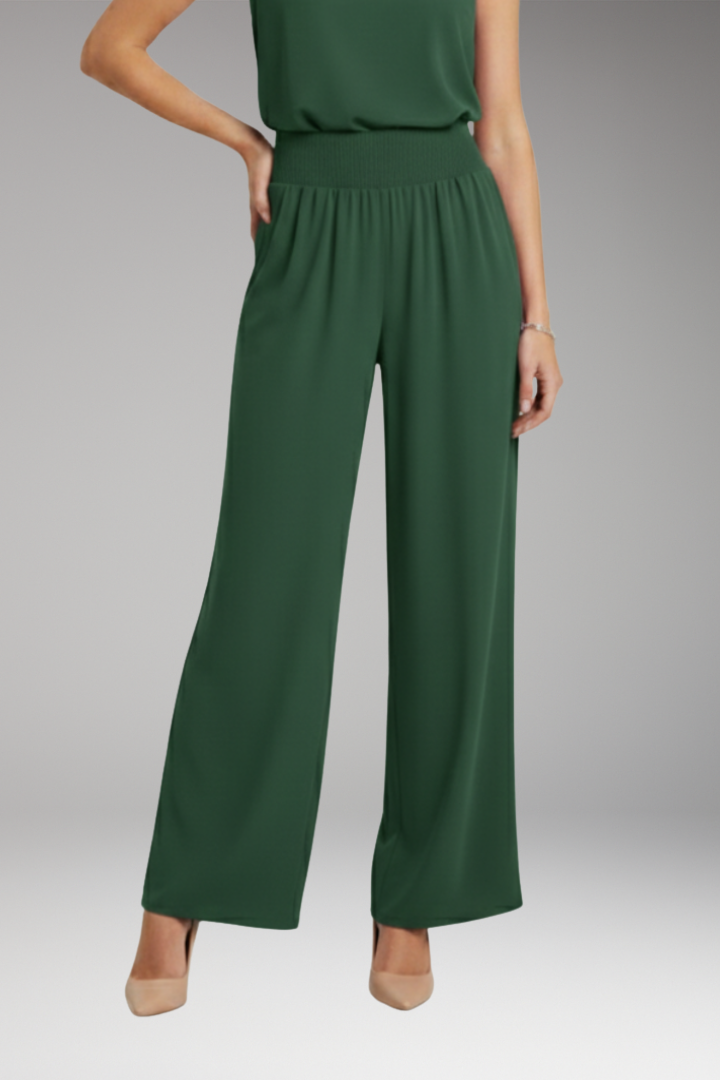 Women's Trousers with High Waist and Wide Legs