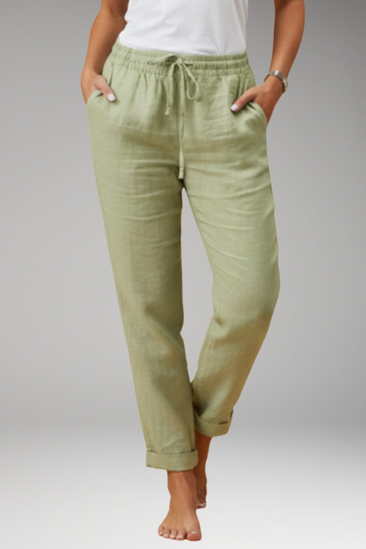 Women’s Trousers with Loose Fit and Drawstring Waistband