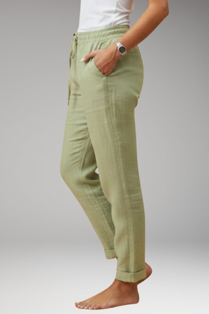 Women’s Trousers with Loose Fit and Drawstring Waistband
