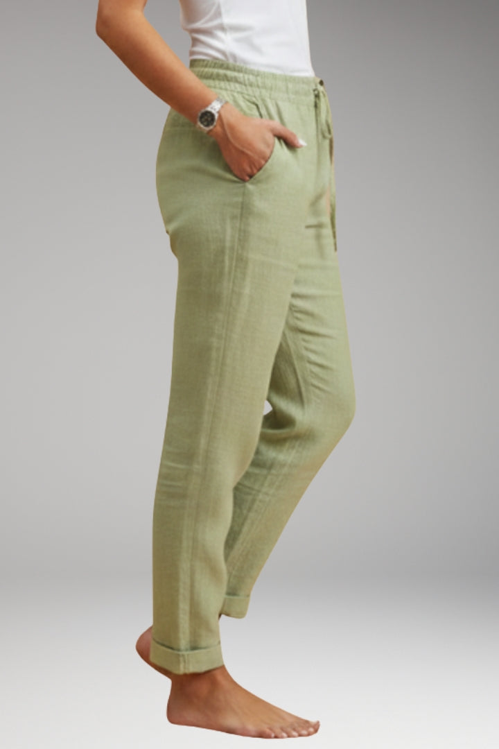 Women’s Trousers with Loose Fit and Drawstring Waistband