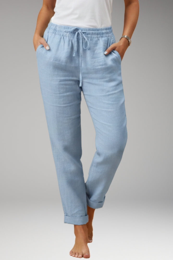 Women’s Trousers with Loose Fit and Drawstring Waistband