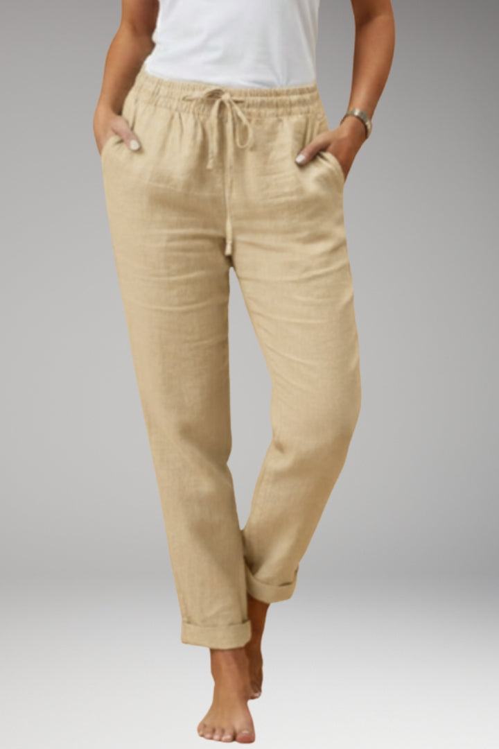 Women’s Trousers with Loose Fit and Drawstring Waistband