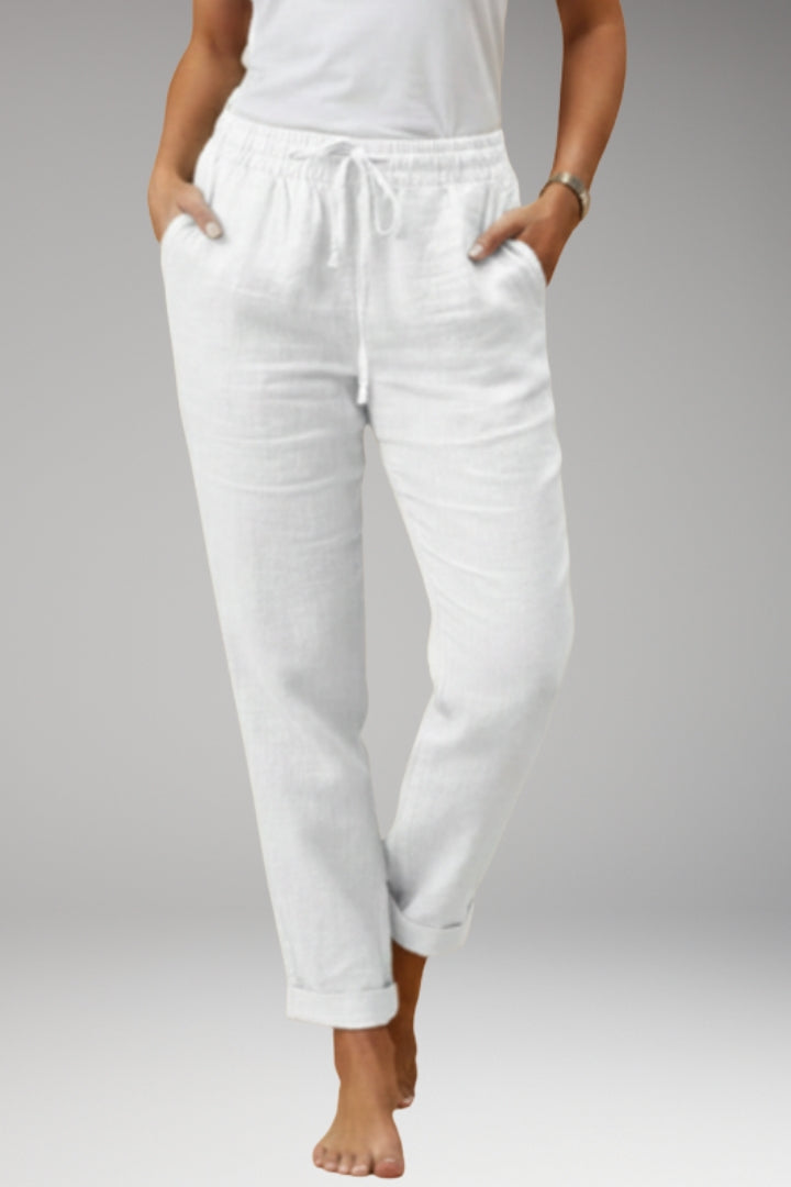 Women’s Trousers with Loose Fit and Drawstring Waistband