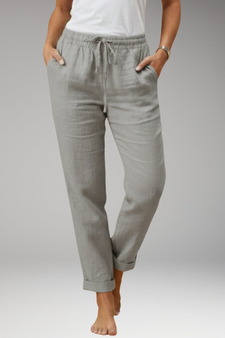Women’s Trousers with Loose Fit and Drawstring Waistband