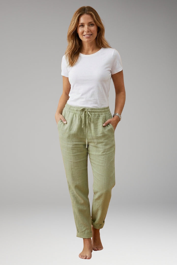 Women’s Trousers with Loose Fit and Drawstring Waistband