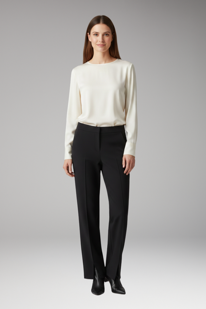 Women's Trousers with Side Pockets and Side Slits