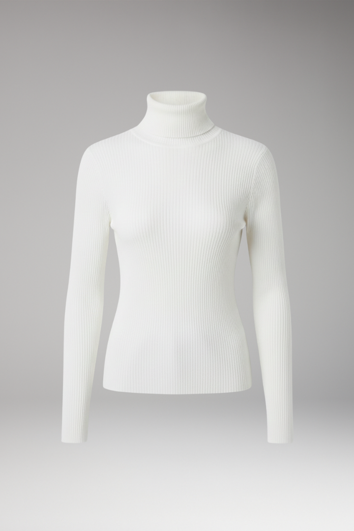 Women’s Turtleneck Jumper with Ribbed Texture