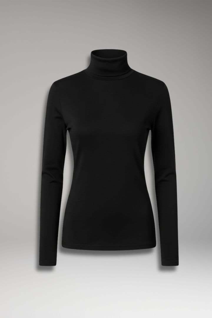 Women’s Turtleneck Top with Long Sleeves and Slim Fit