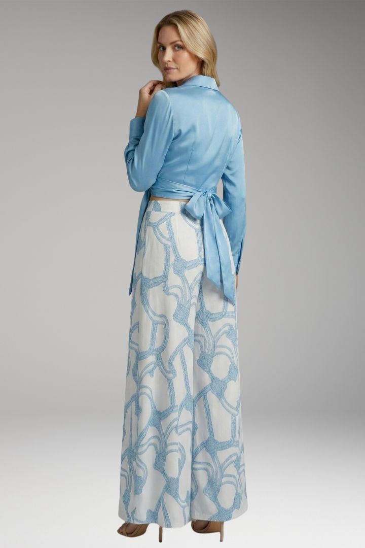Women’s Two-Piece Dress with Crop Top and Skirt