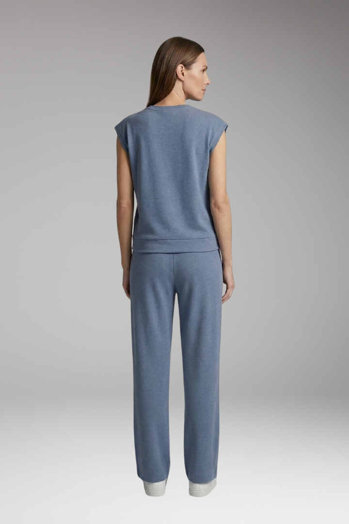 Women’s Two-Piece Set with Cap Sleeves and Elastic Waistband
