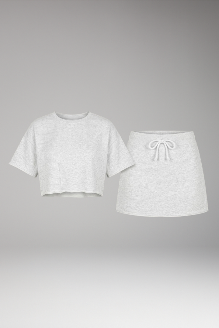 Women’s Two-Piece Set with Crop Top and Skirt