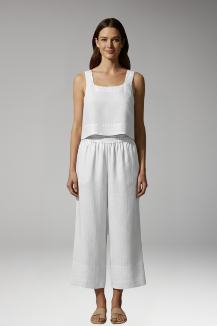 Women’s Two-Piece Set with Sleeveless Top