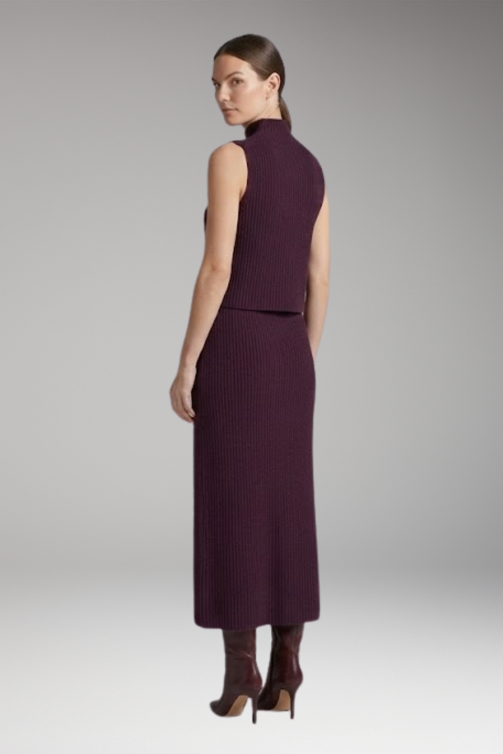 Women’s Two-Piece Set with Sleeveless Top and Skirt