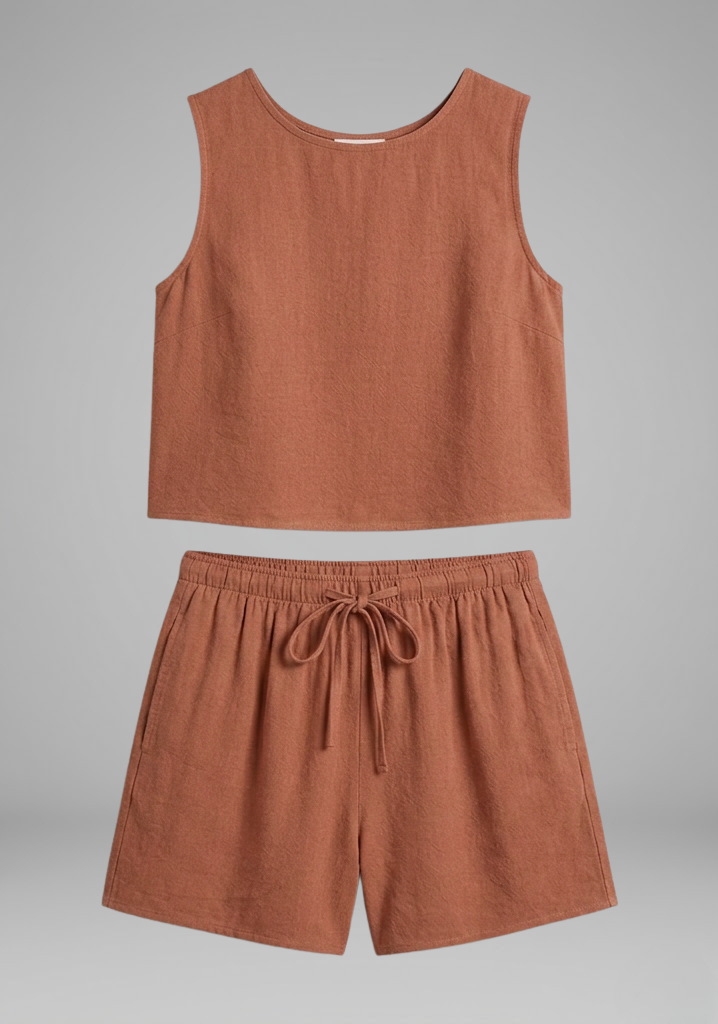 Women's Two Piece Set with Drawstring Waist