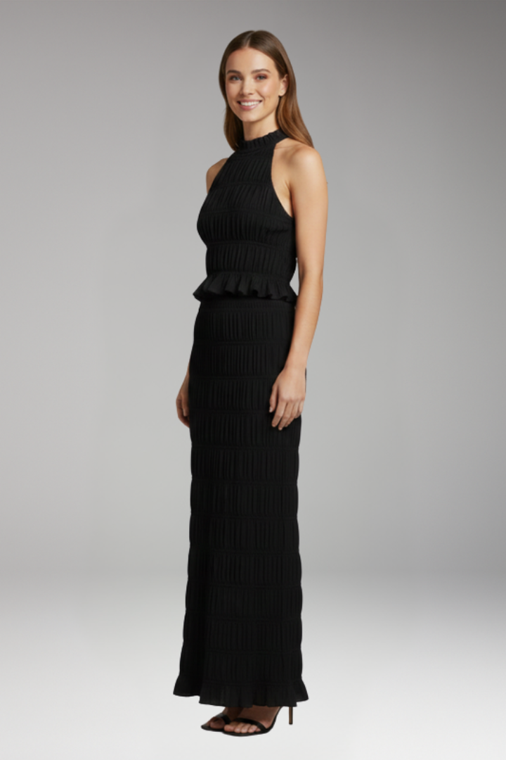 Women's Two Piece Set with Halter Neck Top