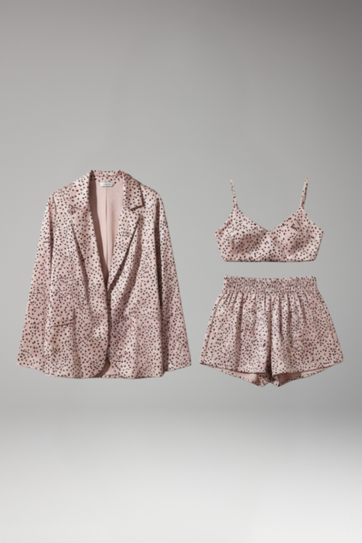Women's Two Piece Set with Patterned Surface