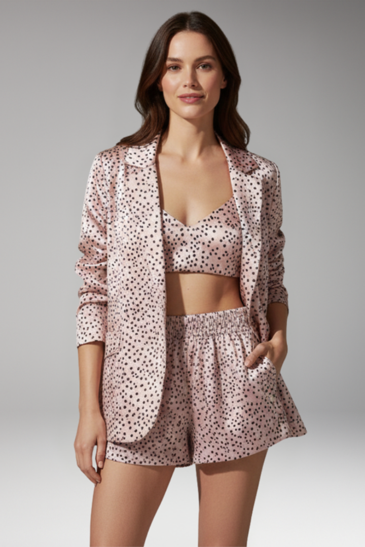 Women's Two Piece Set with Patterned Surface