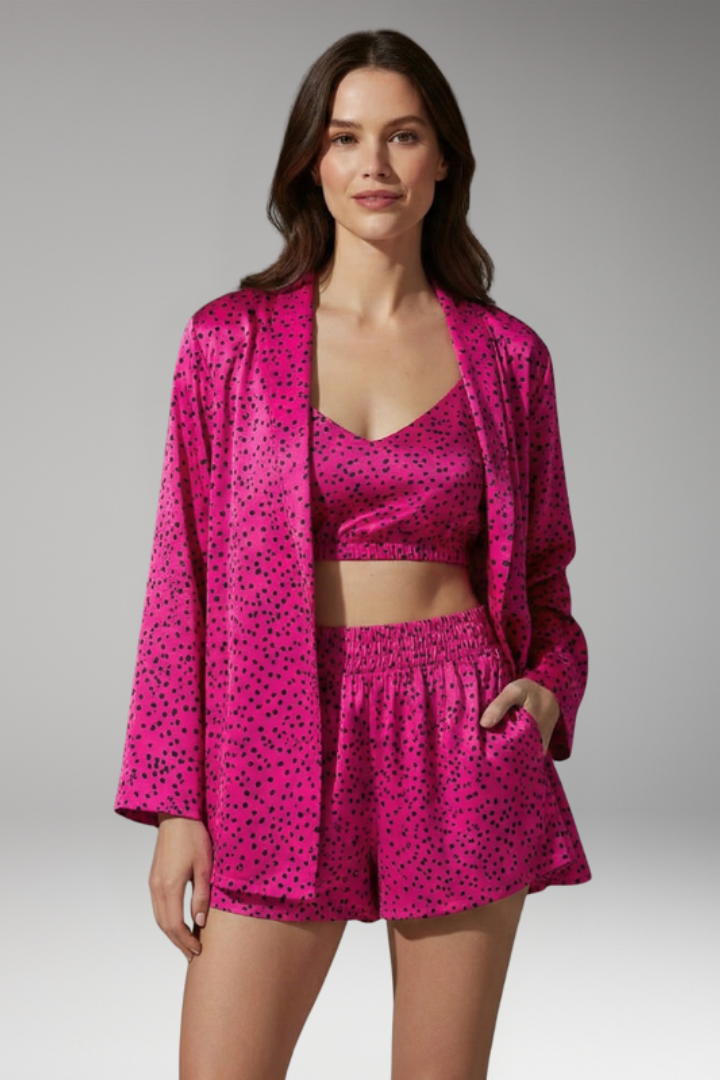 Women's Two Piece Set with Patterned Surface