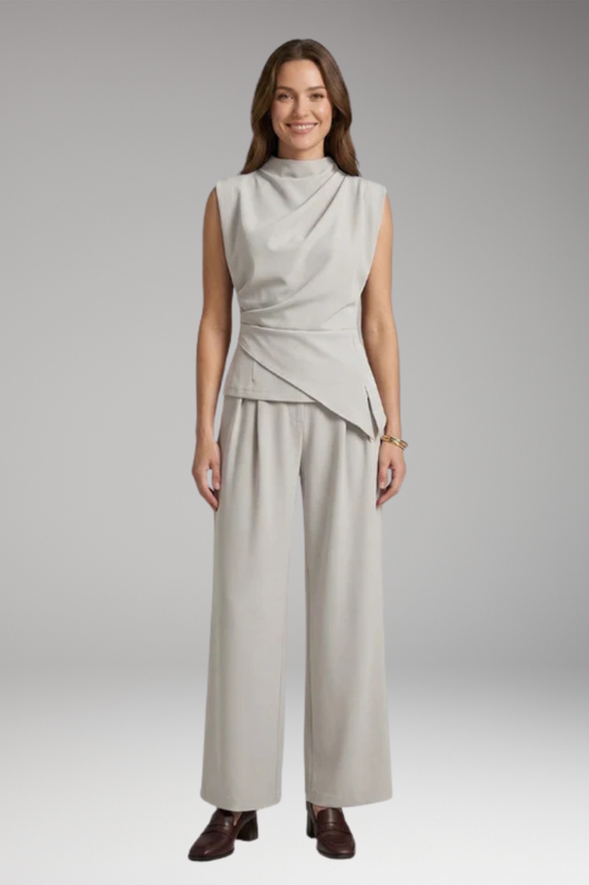 Women's Two Piece Set with Polyester Fabric and Flattering Fit