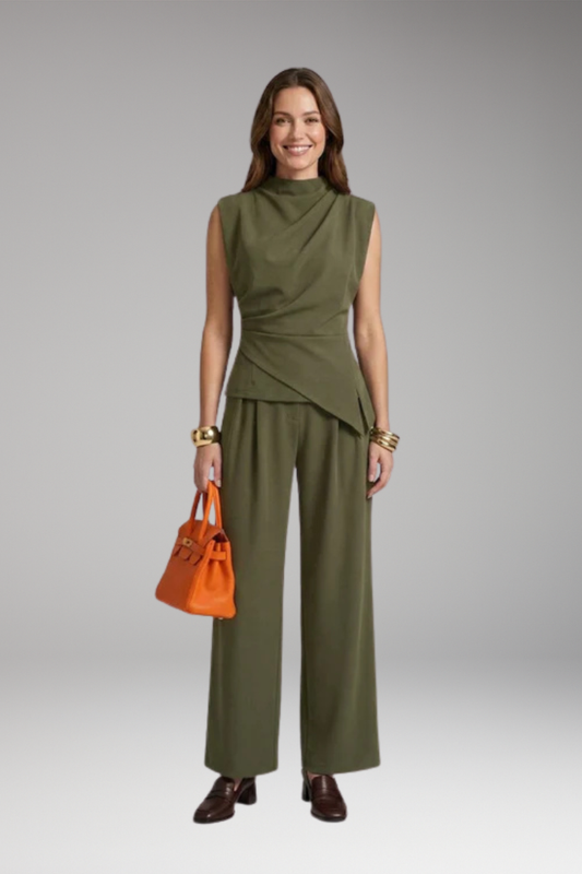 Women's Two Piece Set with Polyester Fabric and Flattering Fit