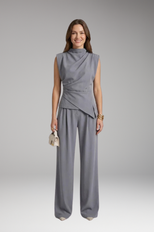 Women's Two Piece Set with Polyester Fabric and Flattering Fit
