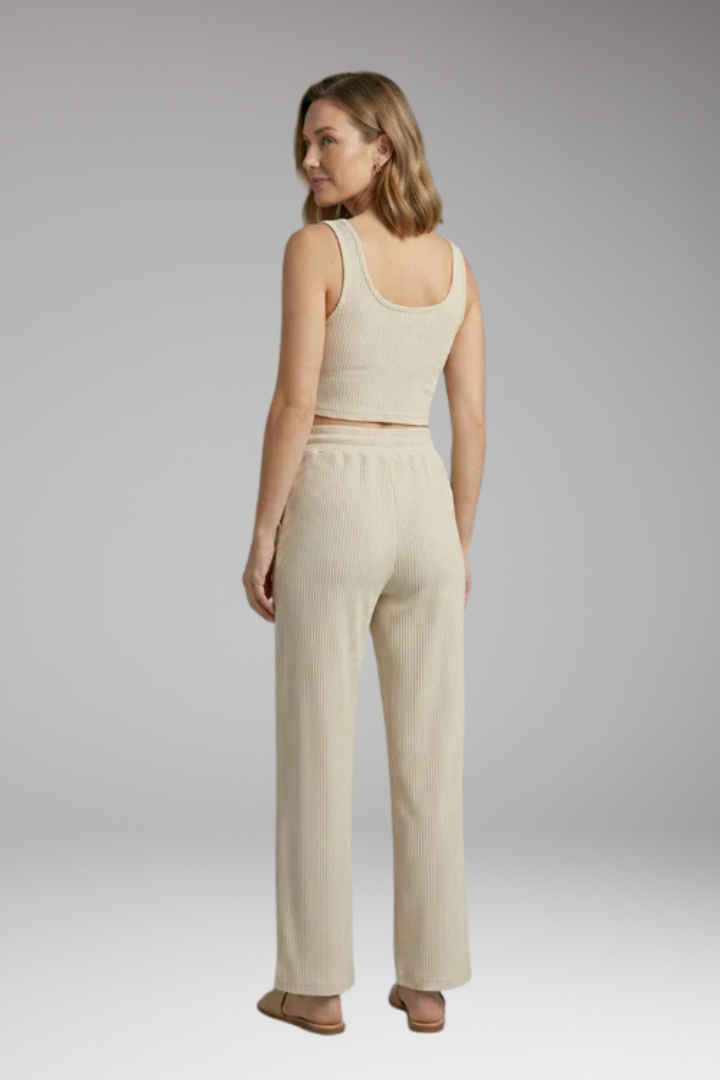 Women's Two Piece Set with Ribbed Surface