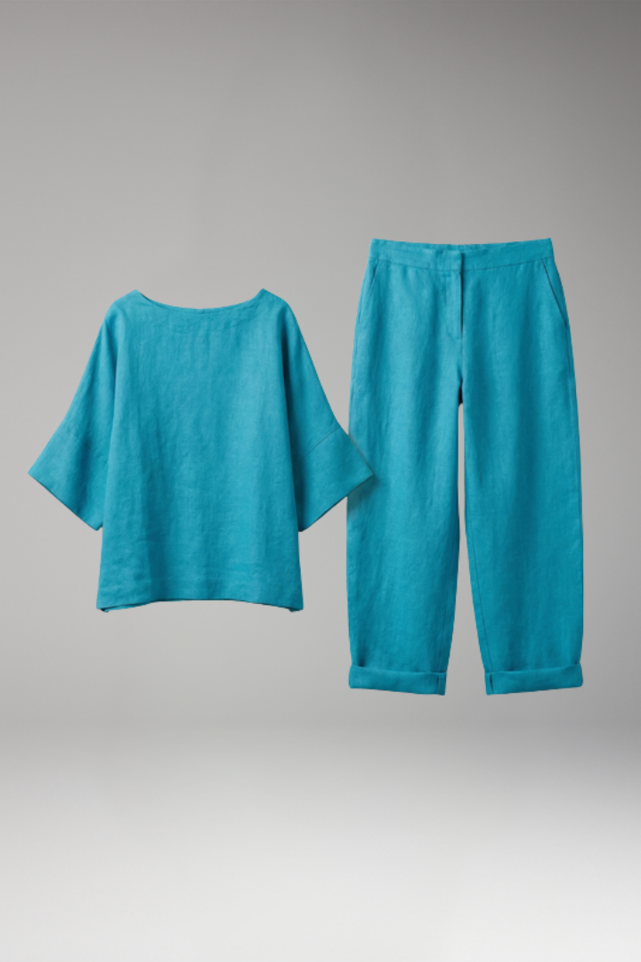 Women's Two Piece Set with Short Sleeve Top