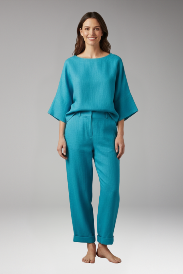 Women's Two Piece Set with Short Sleeve Top