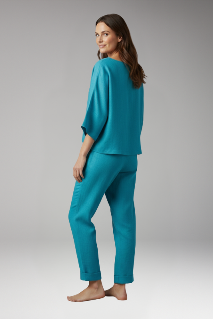 Women's Two Piece Set with Short Sleeve Top
