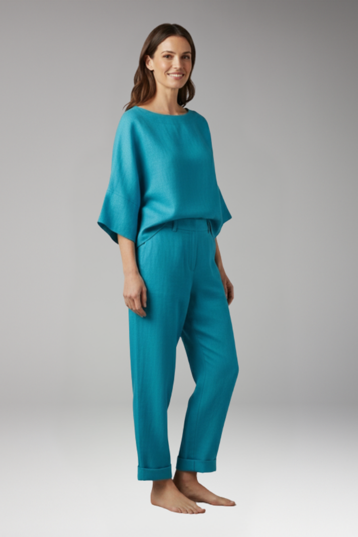 Women's Two Piece Set with Short Sleeve Top