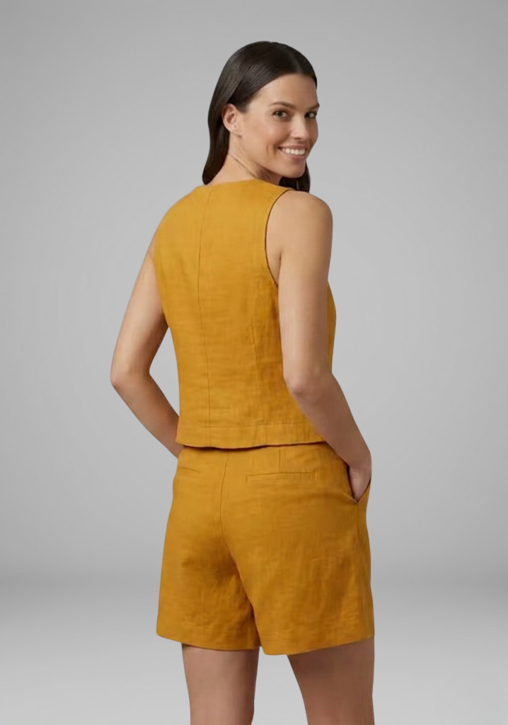 Women's Two Piece Set with V Neck Top and Shorts