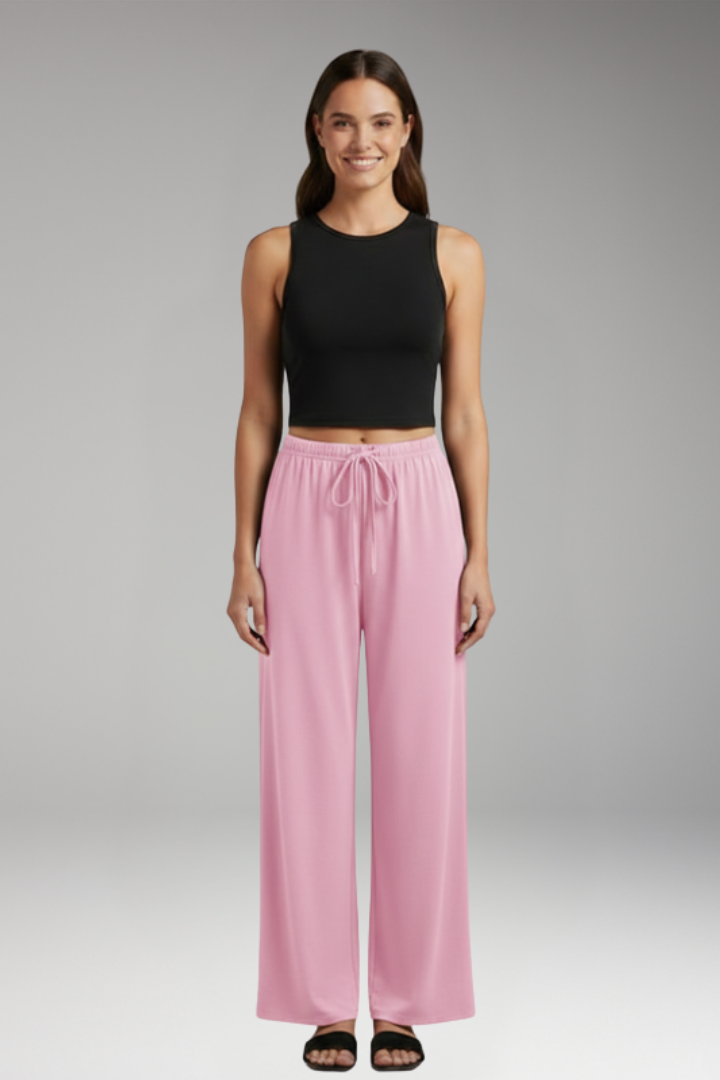 Women's Two Piece Set with Wide Leg Trousers