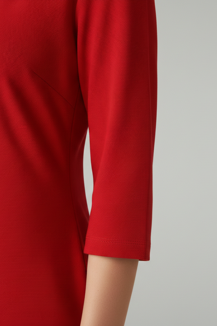 Women's V-Neck Dress with Loose Fit and Simple Silhouette
