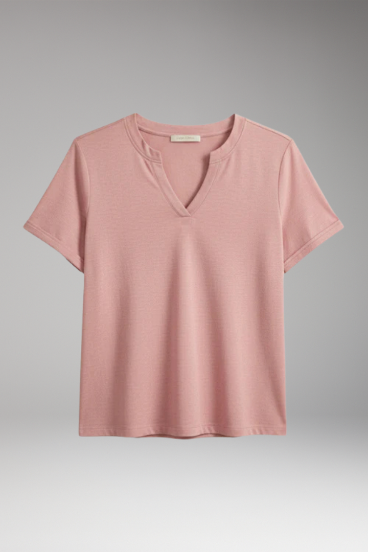 Women's V Neck T-Shirt with Short Sleeves