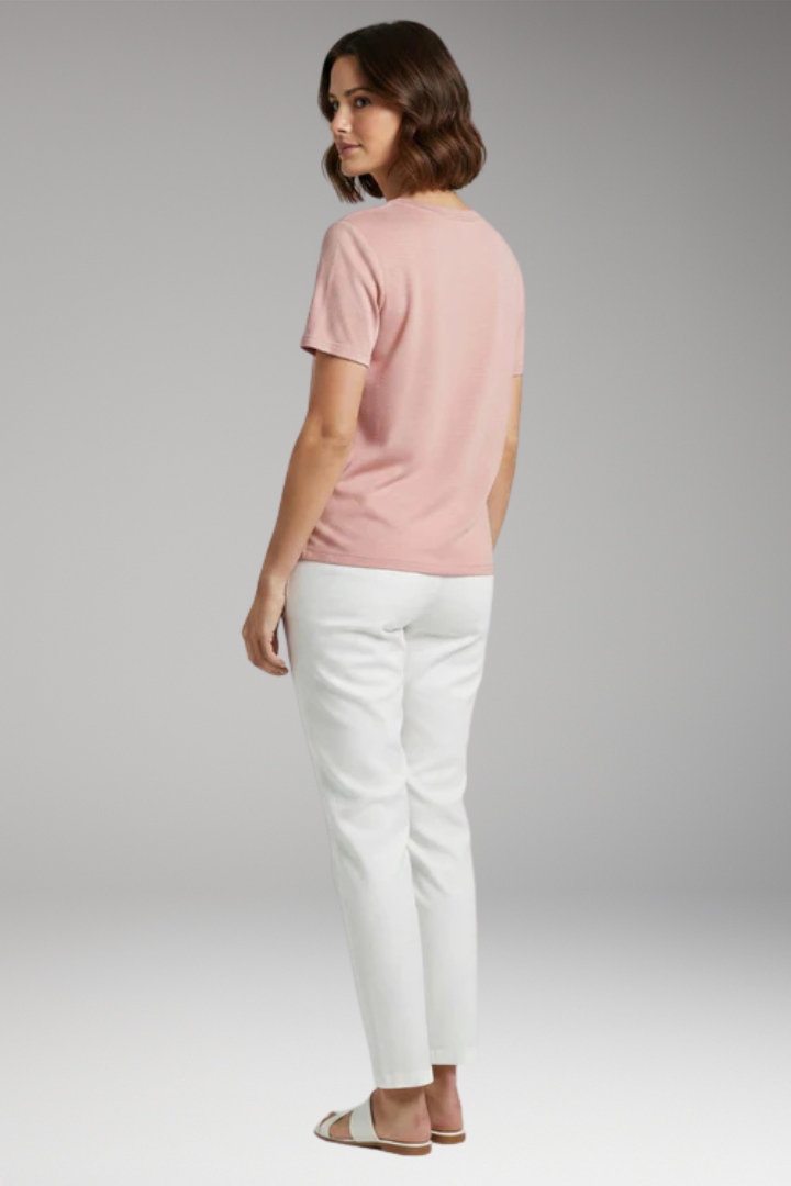 Women's V Neck T-Shirt with Short Sleeves