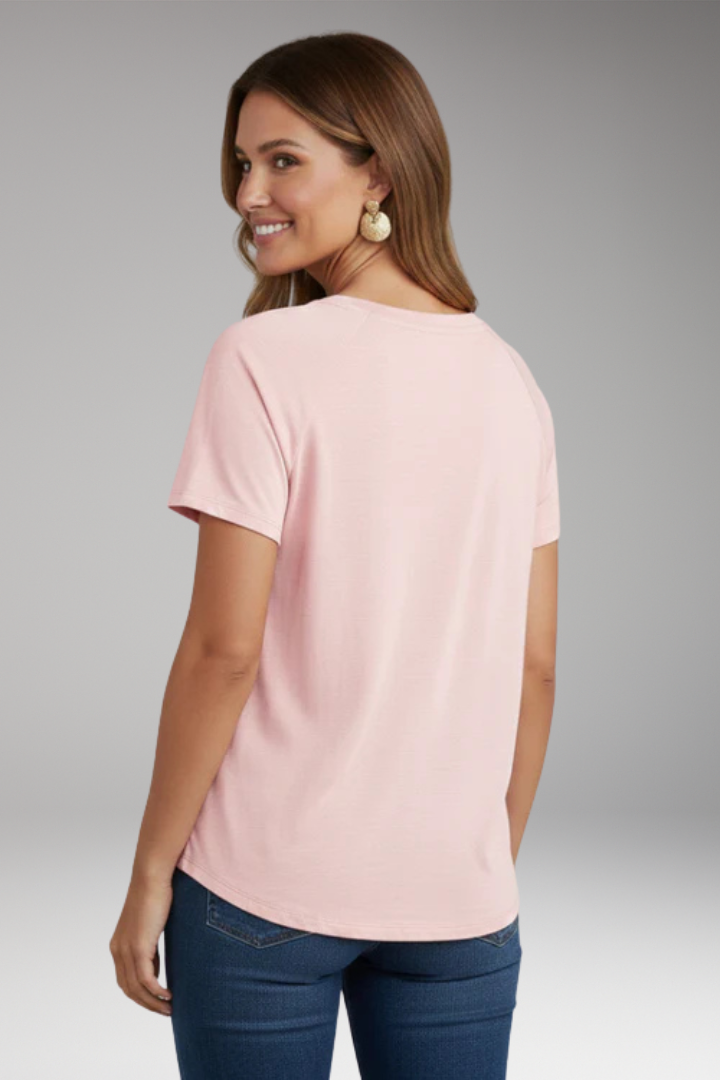 Women's V-Neck T-Shirt with Chest Pocket