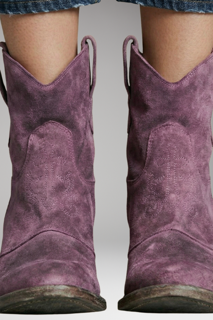 Women's Western Boots with Heel and Pull Tabs