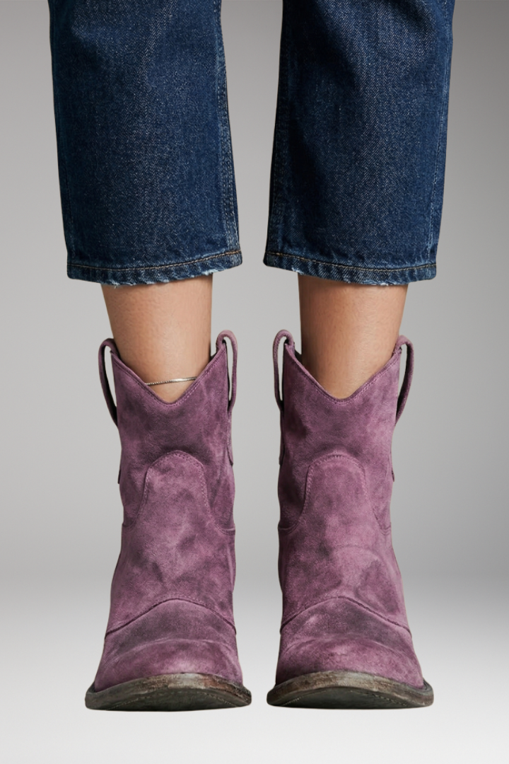 Women's Western Boots with Heel and Pull Tabs