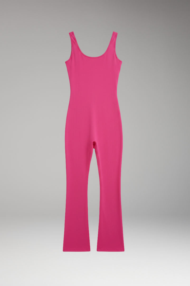 Women's Wide-Leg Jumpsuit with Form-Fitting Design and Straps