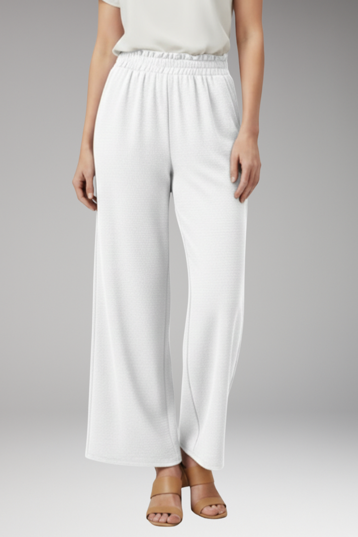 Women's Wide Leg Palazzo Trousers with Elastic Waist