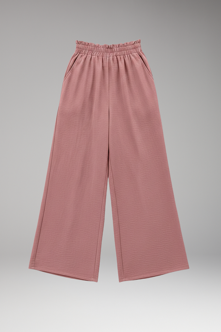 Women's Wide Leg Palazzo Trousers with Elastic Waist